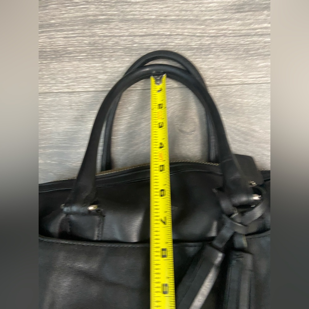 Coach Black Leather Handbag Satchel Silver Hardware - Picture 13 of 16